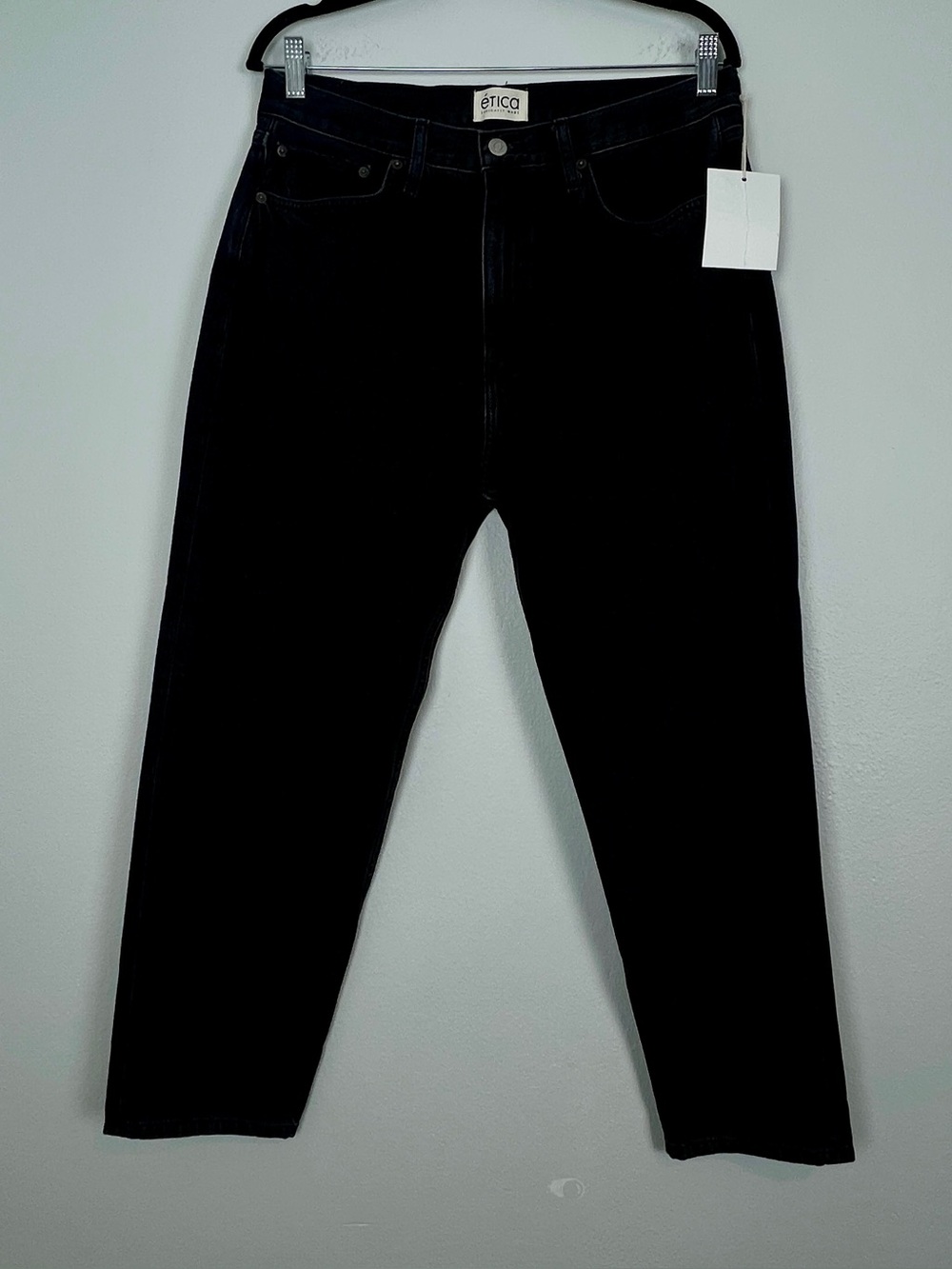 NEW Etica Finn Slim Straight Black Rock Jeans Sustainable Neutral Capsule 32 - Picture 7 of 11